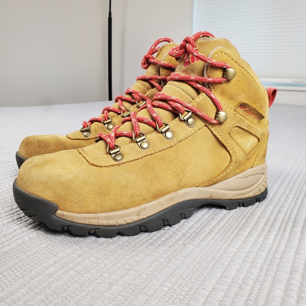 Columbia Hiking Boots Womens 7.5 Tan Waterproof Newton Ridge Plus YL0758-373